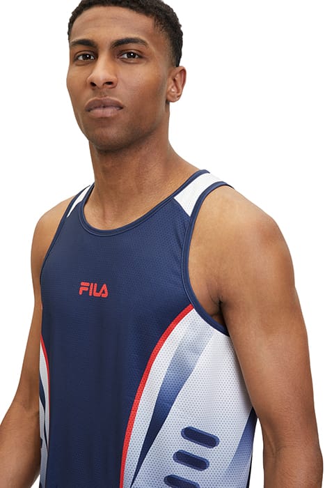 RIEZ RUNNING TANK BLACK IRIS-BRIGHT WHITE 6