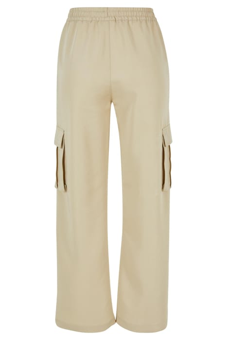 LADIES VICOSE STRAIGHT LEG CARGO PANTS CONCRETE 5