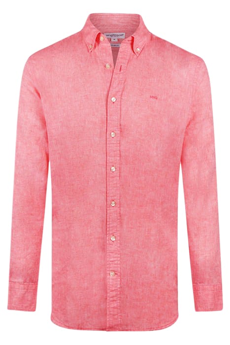 COTTON LINEN SHIRT CORAL RED 4