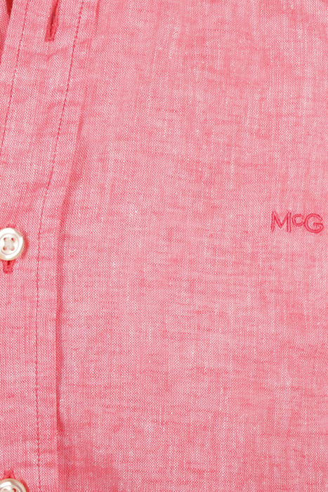 COTTON LINEN SHIRT CORAL RED 9