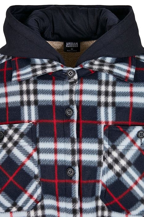 HOODED POLAR FLEECE OVERSHIRT MIDNIGHTNAVY/RED 8