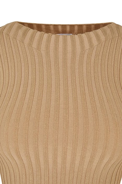 LADIES SHORT RIB KNIT TWISTED BACK SWEATER UNIONBEIGE 9