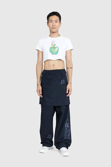 NTS X HIGHSNOBIETY – BRUSHED NYLON SKIRT NAVY 2