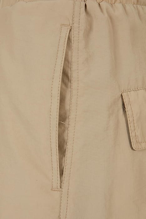 LADIES WIDE CRINKLE NYLON CARGO PANTS CONCRETE 8