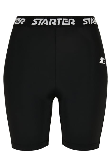 LADIES STARTER LOGO TAPE CYCLE SHORTS BLACK 4