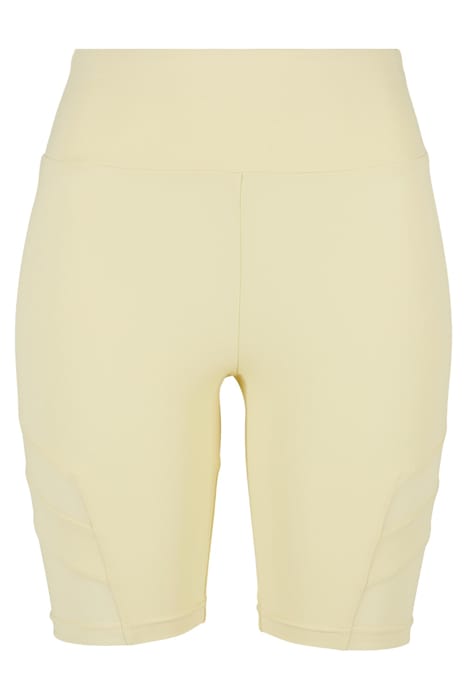 LADIES HIGH WAIST TECH MESH CYCLE SHORTS SOFTYELLOW 4