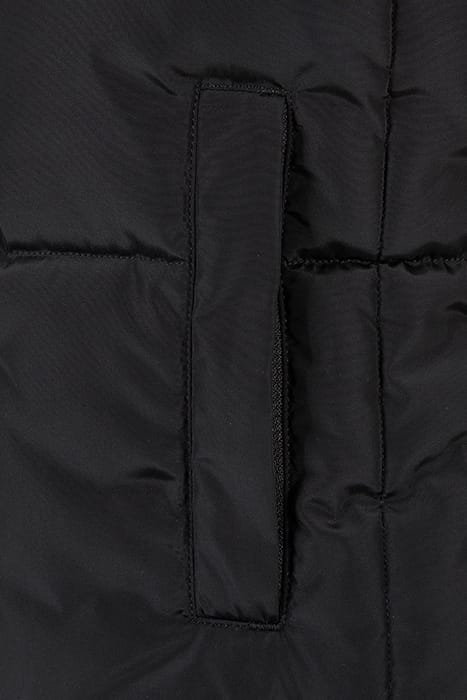 LADIES REVERSIBLE CROPPED PUFFER VEST BLACK/REALVIOLET 10