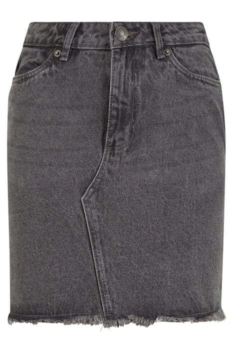 LADIES HEAVY MINI DENIM SKIRT NEW GREY WASHED 4