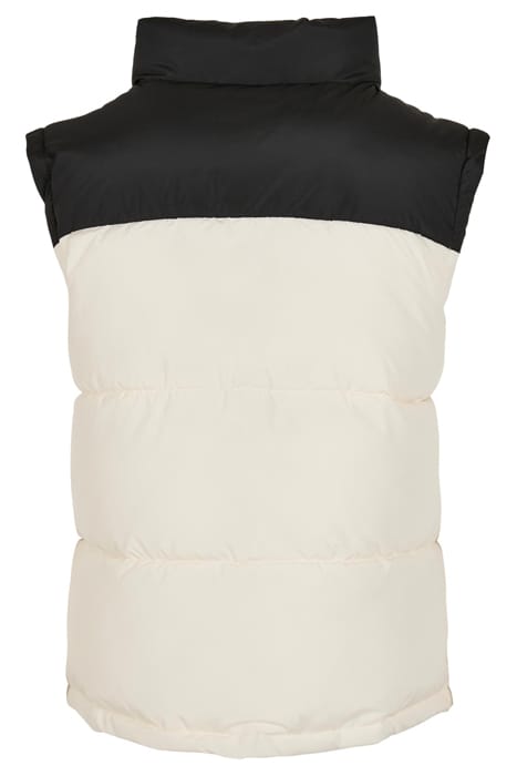 BLOCK PUFFER VEST BLACK/WHITESAND 5