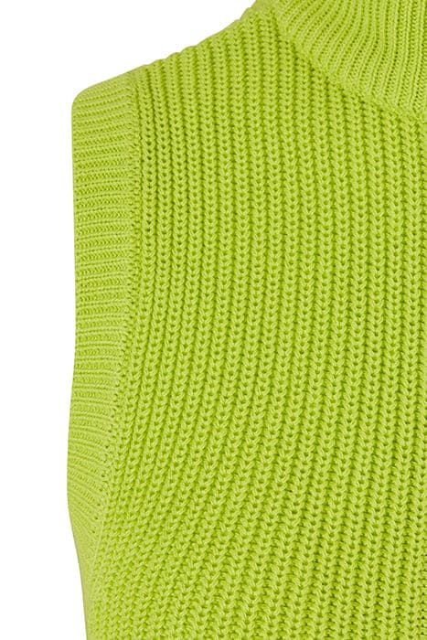 LADIES SHORT KNIT VEST FROZENYELLOW 9