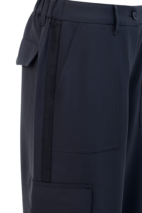 DRAPEY WIDE LEG COMBAT TROUSERS SZ18 BLACK 2
