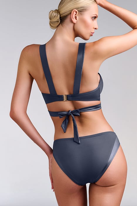 CACHE COEUR STEEL GREY PLUNGE BALCONY BIKINI TOP 2