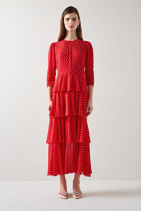 POPPY TIERED MIDI DRESS MULTICOLOR 1