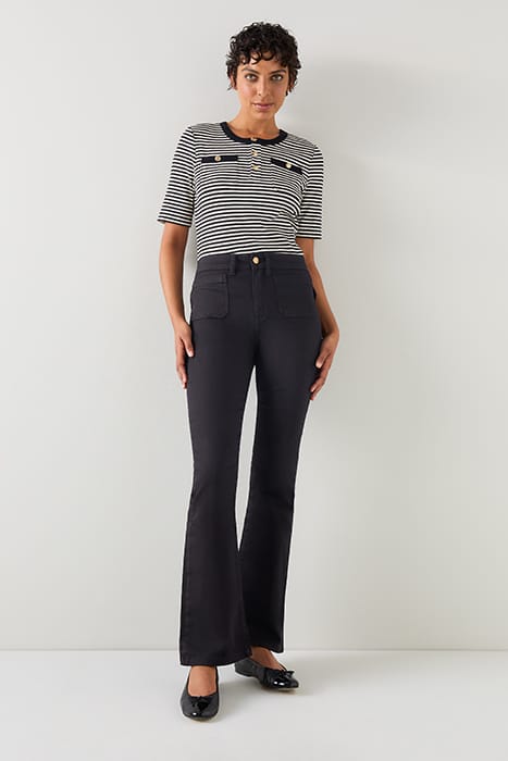 MILLIE KICKFLARE FLARED JEANS BLACK 1