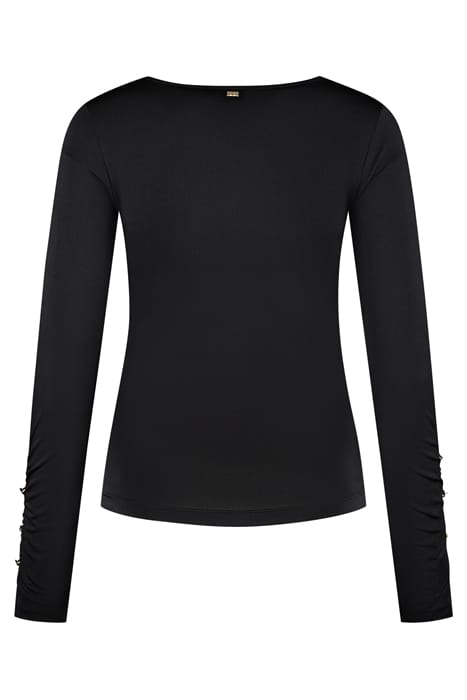 TWIST SHOULDER TOP BLACK 2