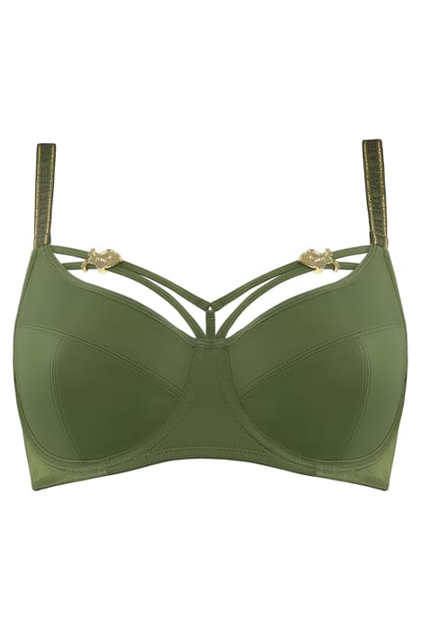 QUEEN BEE OLIVE GREEN BALCONY BRA 3