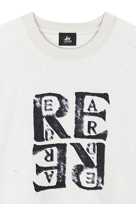 MENS GREY LS TSHIRT STAMP PRINT GREY BEIGE 6