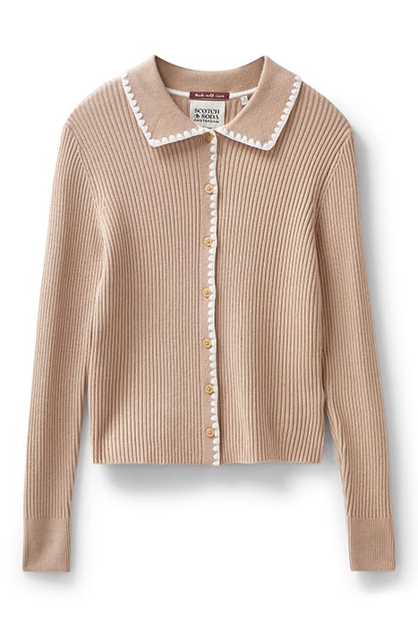 SWEATER CARDIGAN OATMEAL HEATHER 3