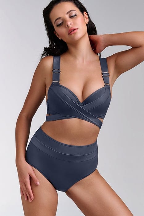 CACHE COEUR STEEL GREY PUSH UP BIKINI TOP 5