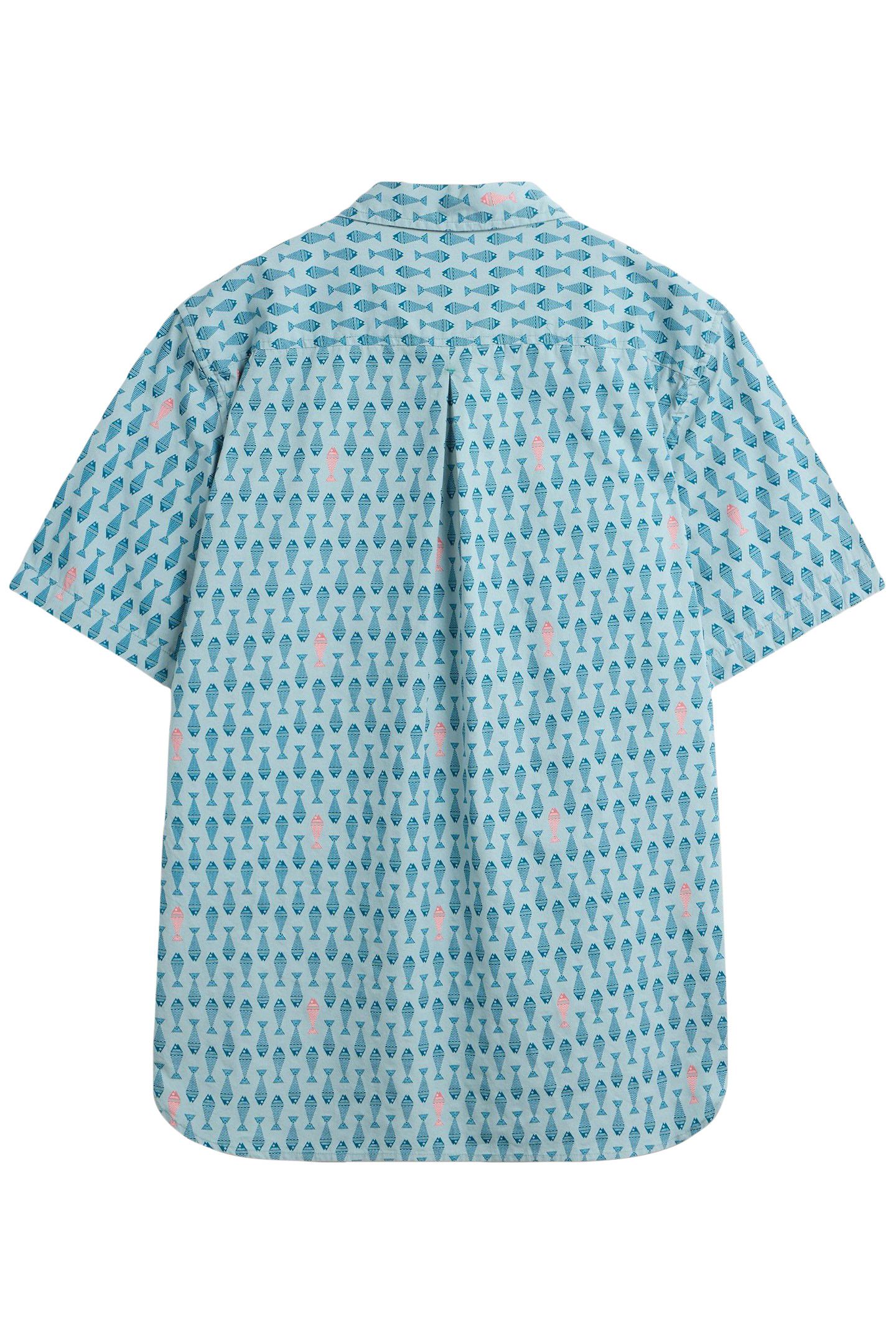 GEO FISH PRINTED SS SHIRT BLUE PRINT 4