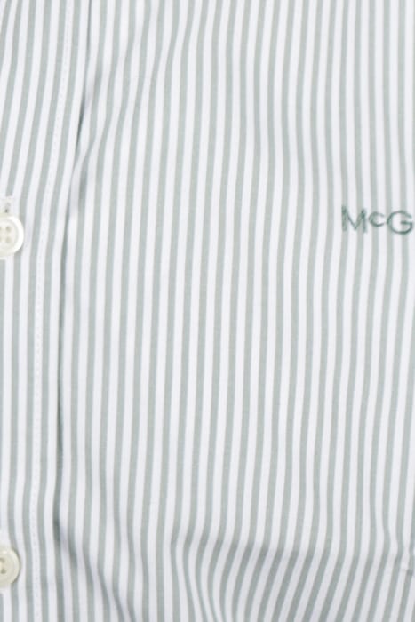 STRIPED POPLIN SHIRT LIGHT OLIVE 9
