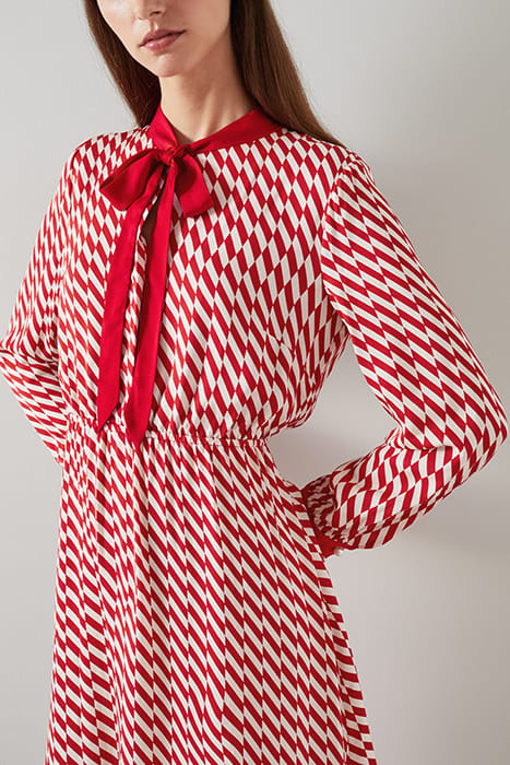 BRIDGET TIE MIDI DRESS CHERRY 4