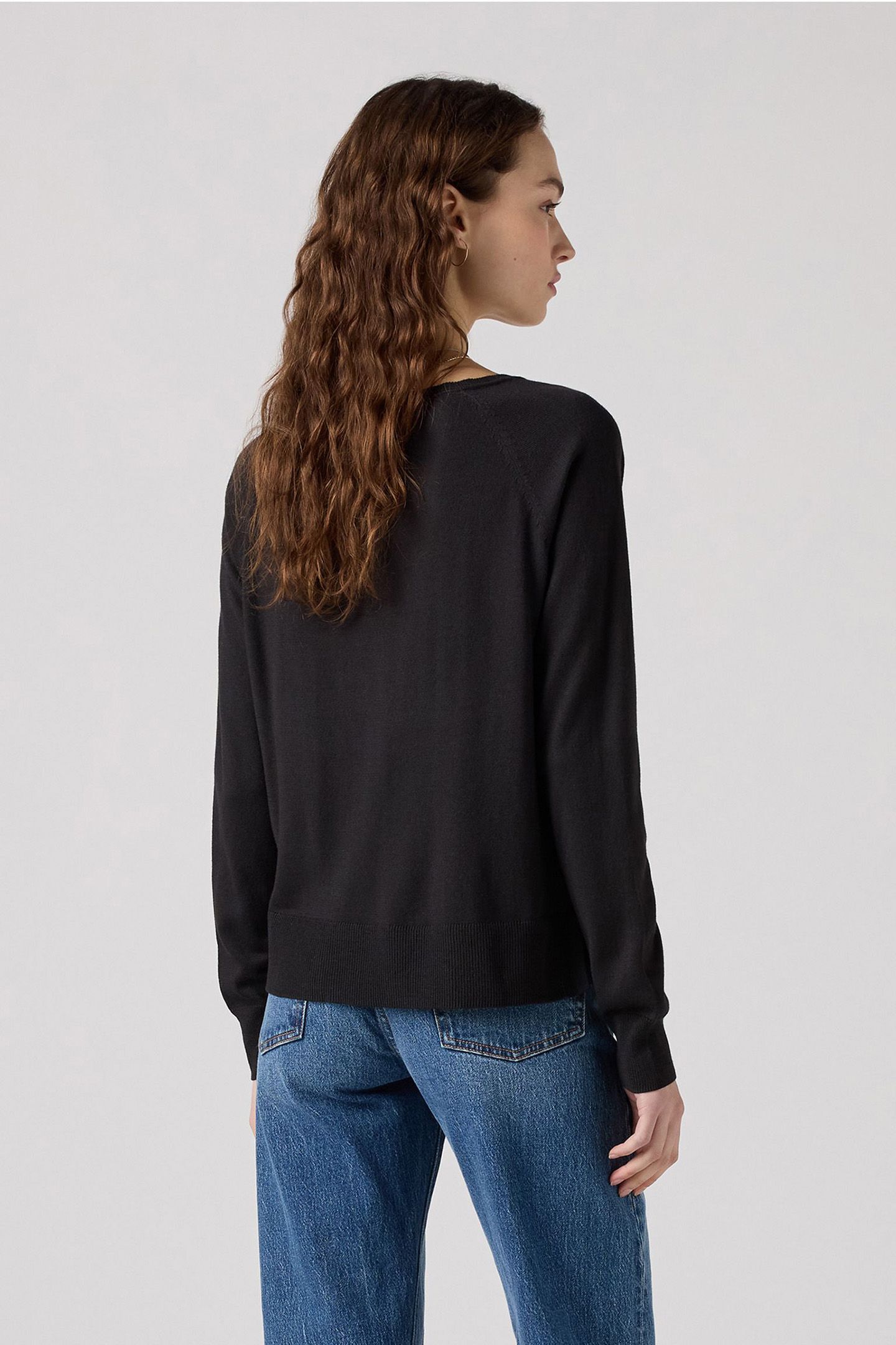 PETAL VNECK SWEATER CAVIAR TRIBLEND 2