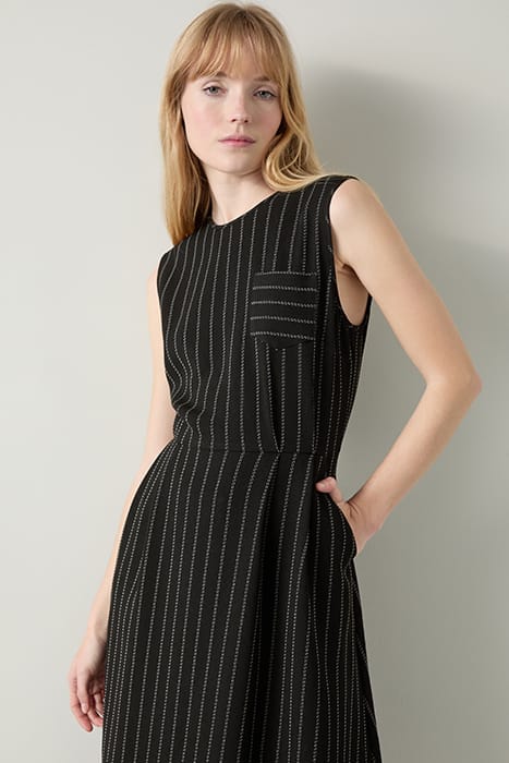 ELLIS STRIPE MIDI DRESS CREAM 4