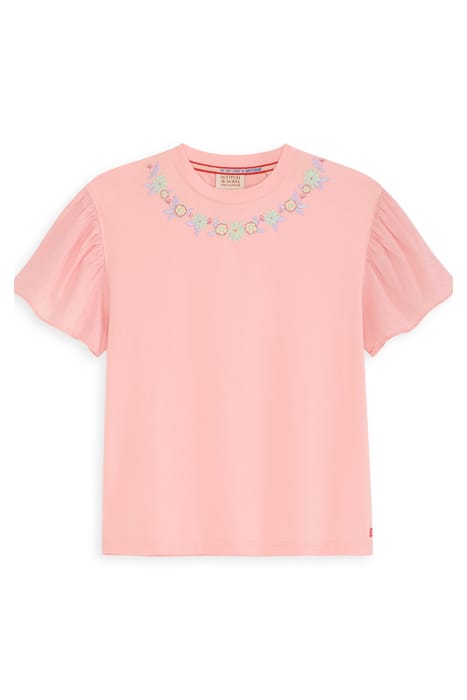 GIRL S&S DENIM GROUP STRETCH JERSEY/ SWISS DOT FASHION TOP L 1