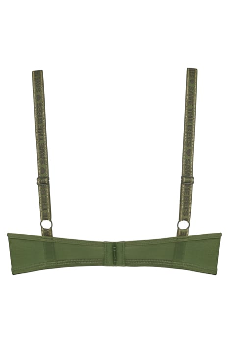 QUEEN BEE OLIVE GREEN PLUNGE BALCONY BRA 4