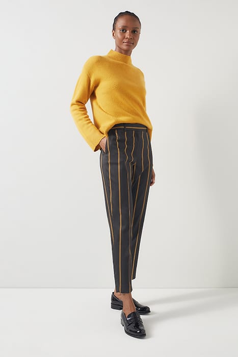 JEMIMA STRIPE STRAIGHT JEANS  BLACK 1