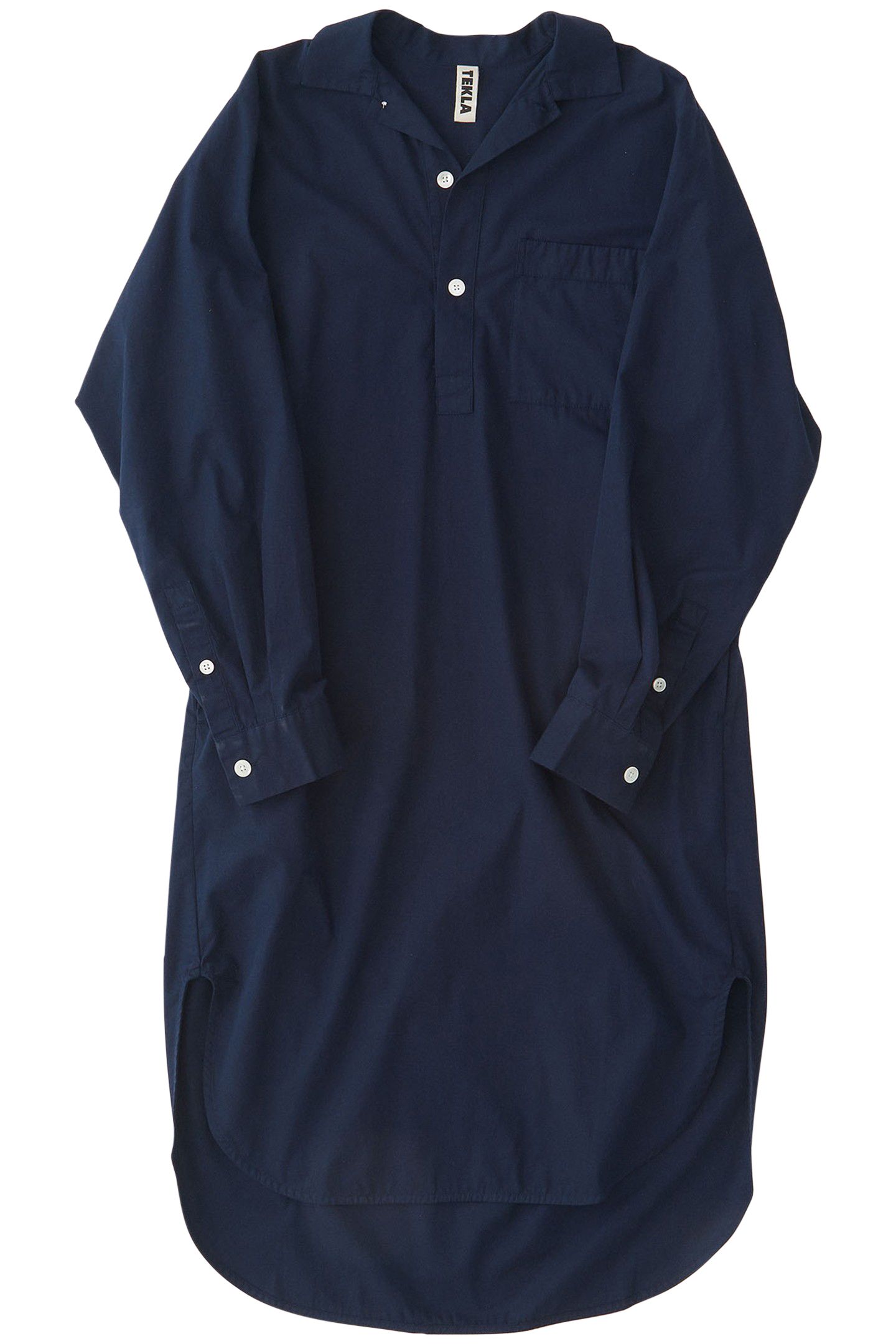 UNISEX POPLIN, NIGHT SHIRT TRUE NAVY 3