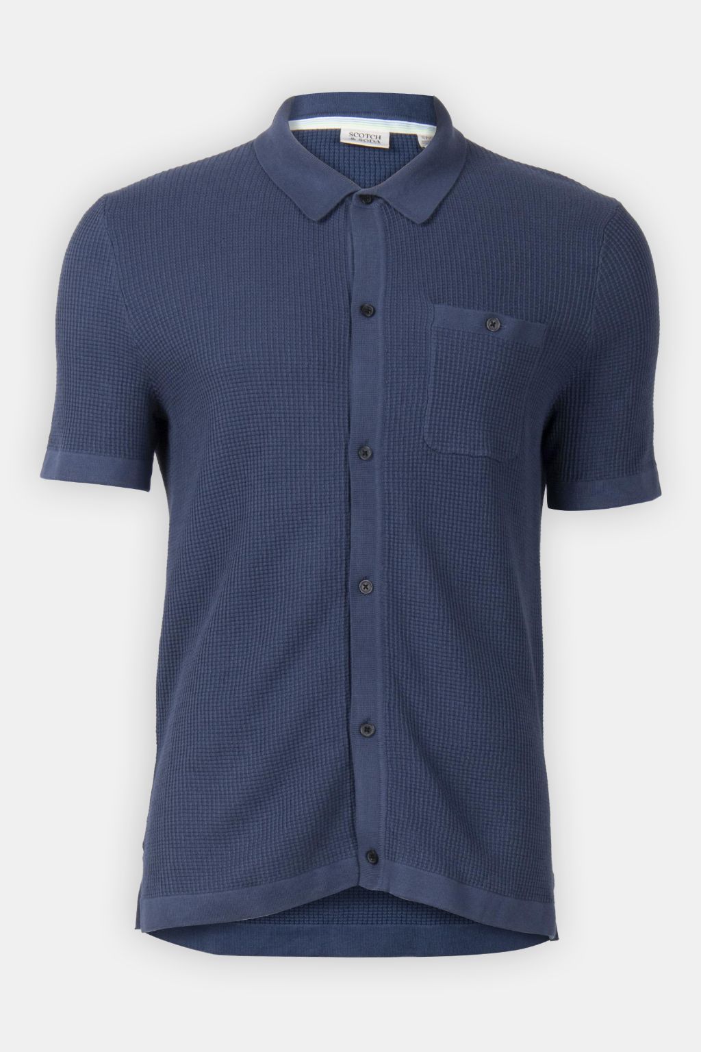 SS BUTTON FRONT CHEST POCKET SWEATER DARK OBSIDIAN 3