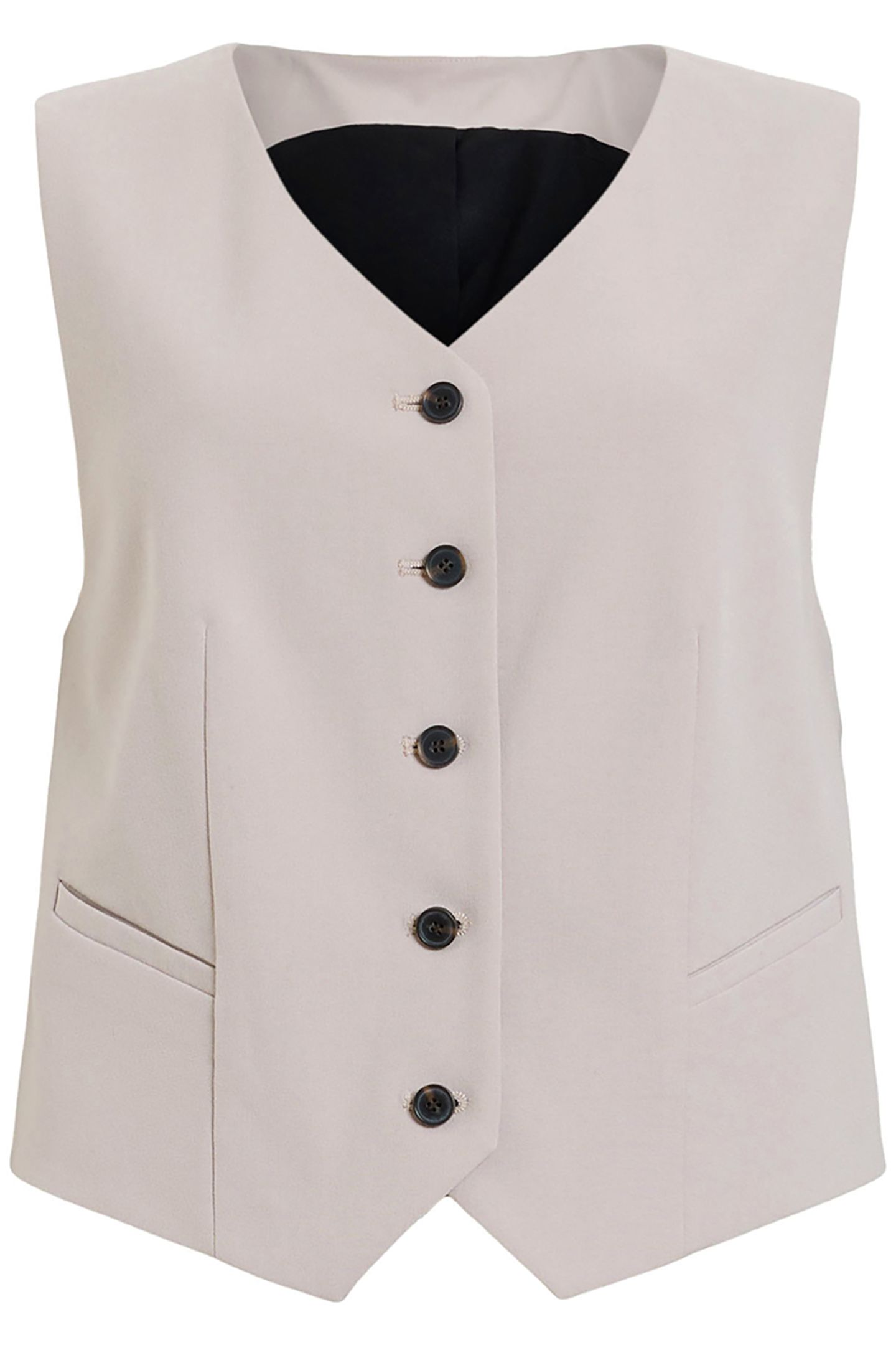 ALEIDA TRI WAISTCOAT GREIGE BROWN 4