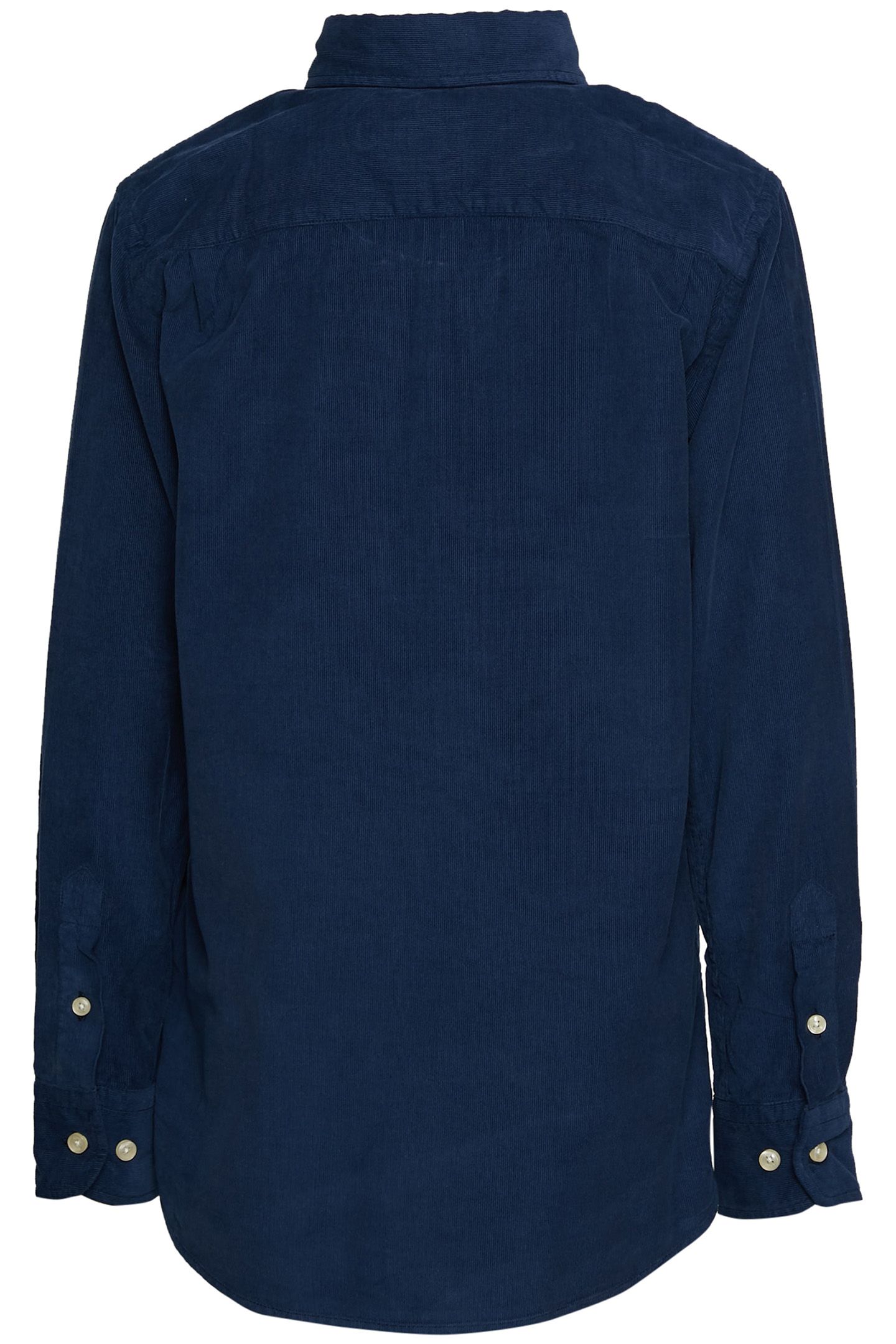 CUSTOM FIT WALLSTREET VELVET SHIRT IN BLUE 2
