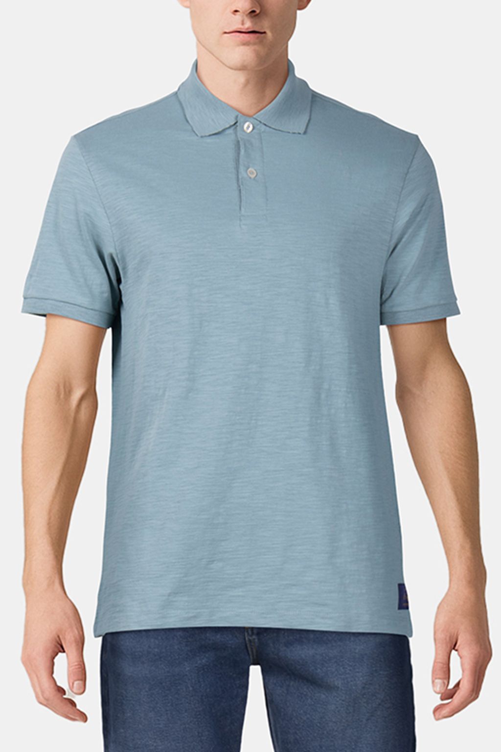 SLUB SS POLO BAY BLUE 1