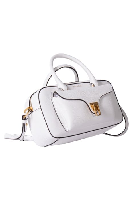 SMALL LEATHER HANDBAG IN WHITE 4