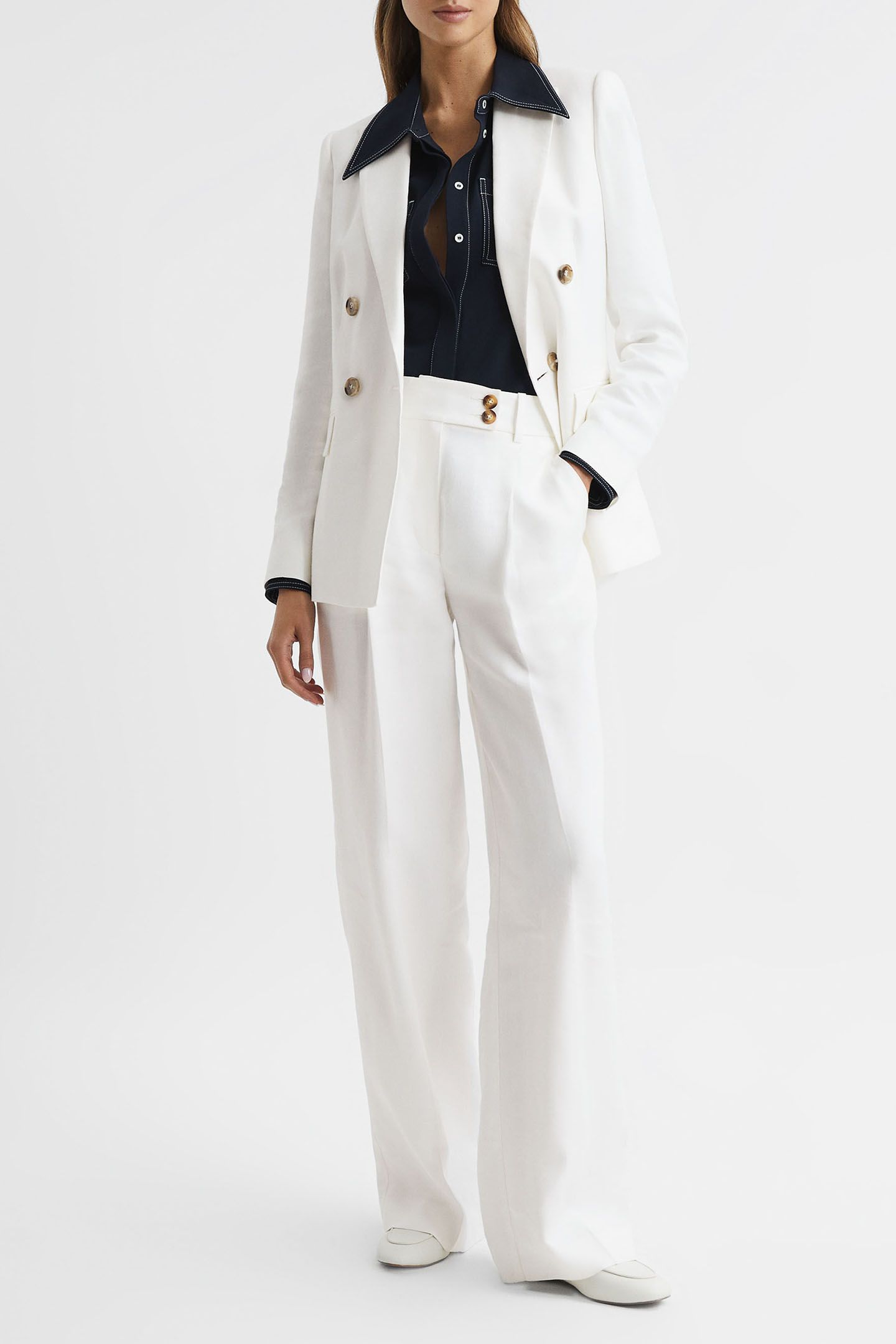 HOLLIE DB LINEN BLAZER — DOUBLE BREASTED 5