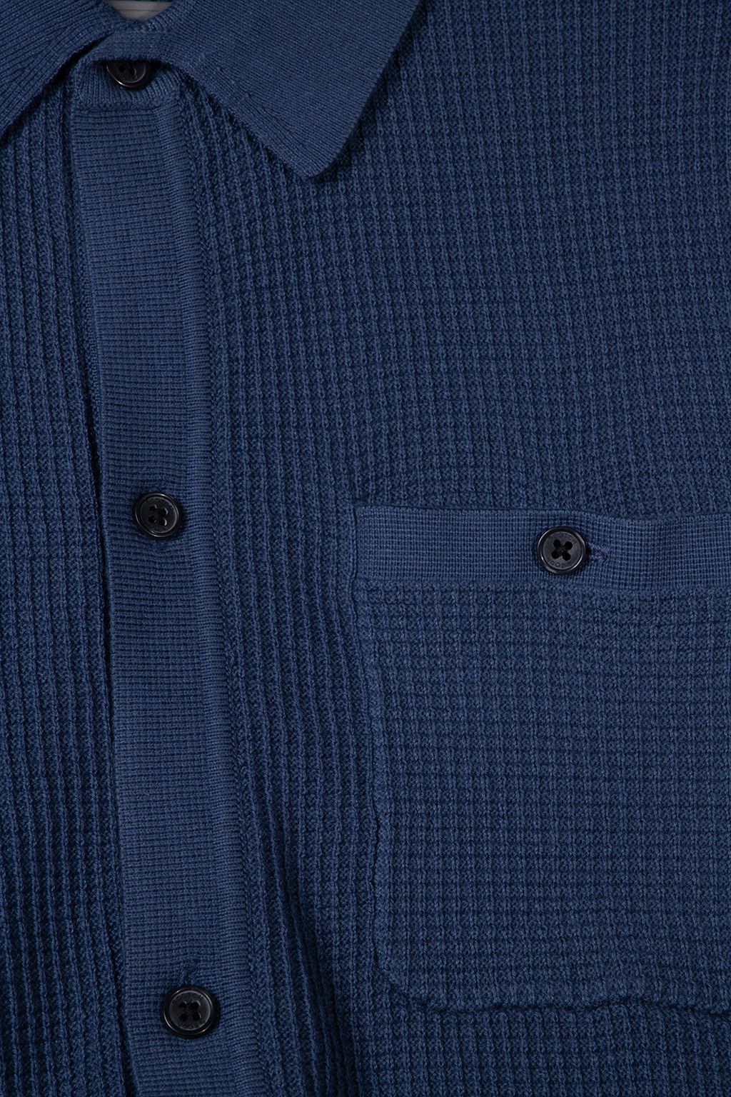 SS BUTTON FRONT CHEST POCKET SWEATER DARK OBSIDIAN 4