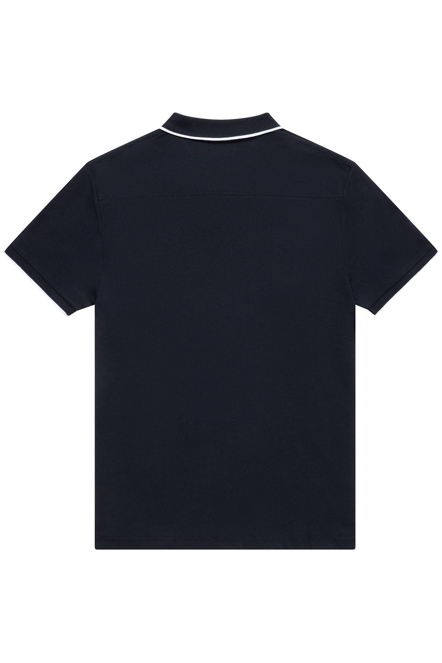 TROPHY TIPPED POLO BLACK/WHITE 2
