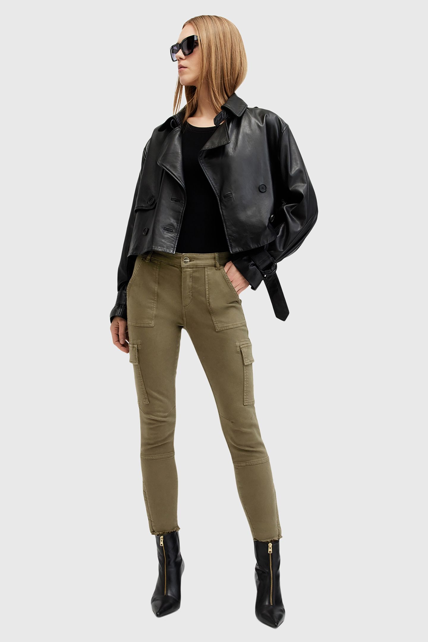 DURAN SKINNY CARGO KHAKI GREEN 7