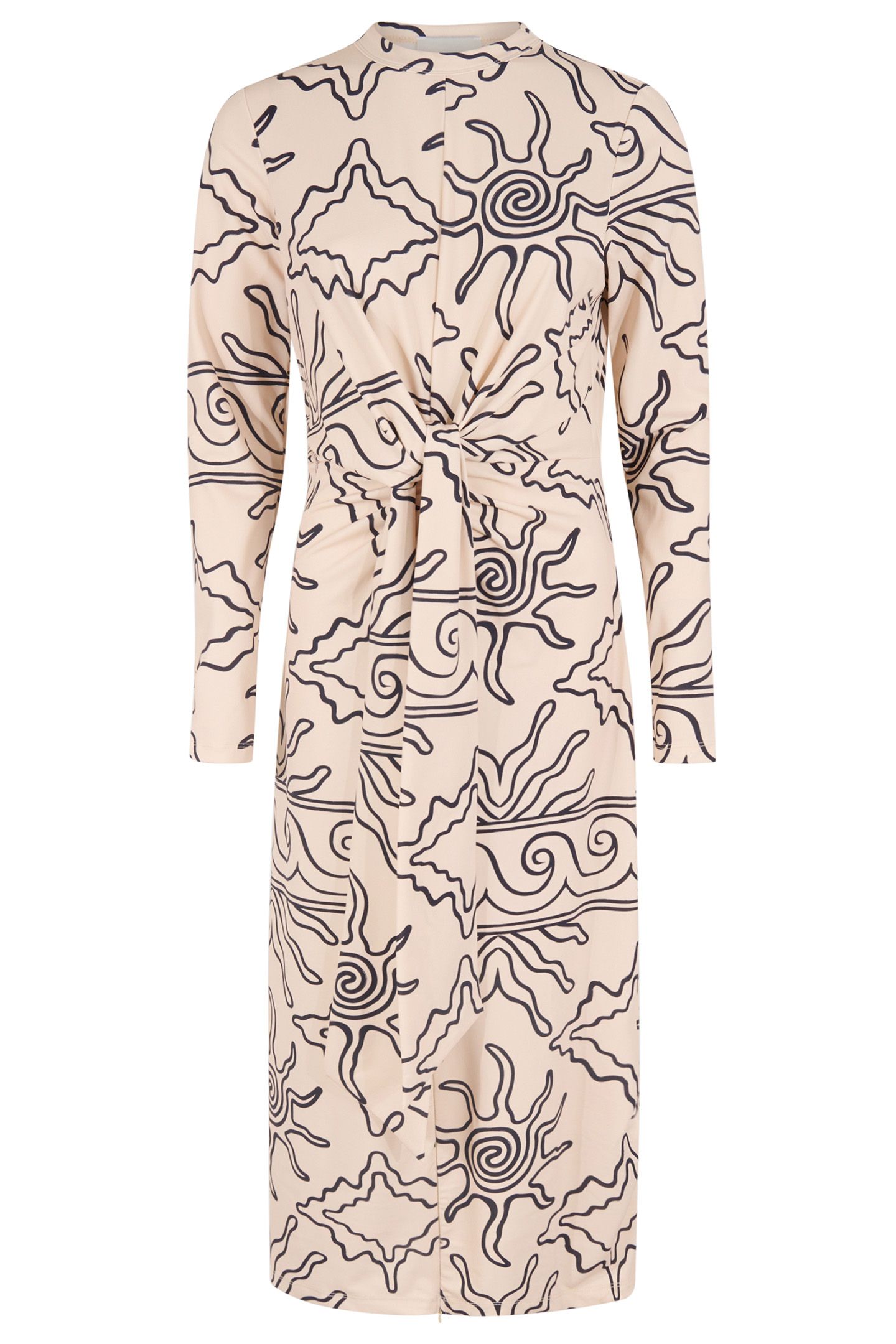LA-SBPRINTED TRAVEL DRESS BLACK/WHITE 3
