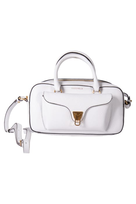 SMALL LEATHER HANDBAG IN WHITE 2