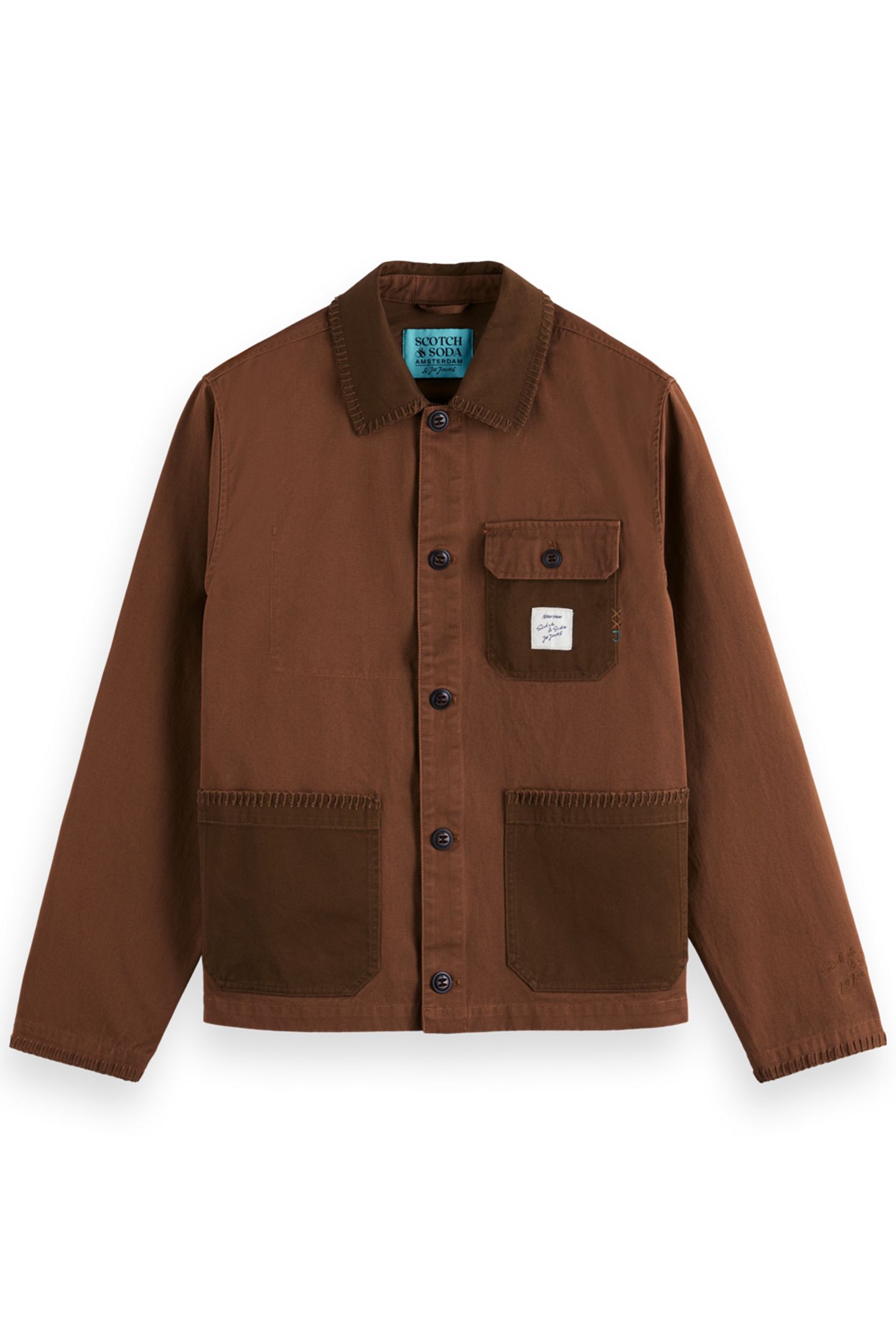 JOE JONAS X SCOTCH SODA TWILL WORKER JACKET BISON 4