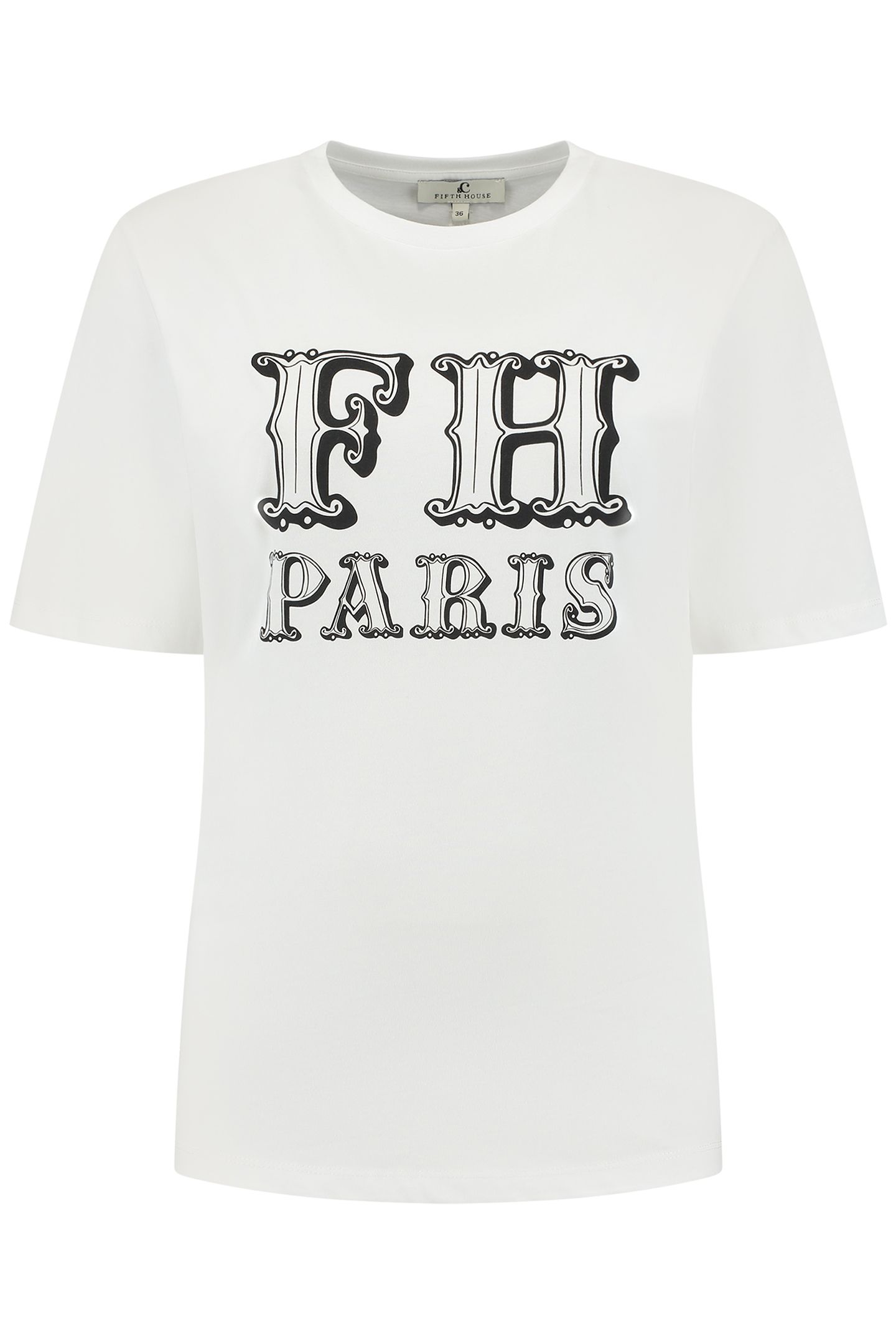 CAITLYN T-SHIRT BRIGHT WHITE/BLACK 1