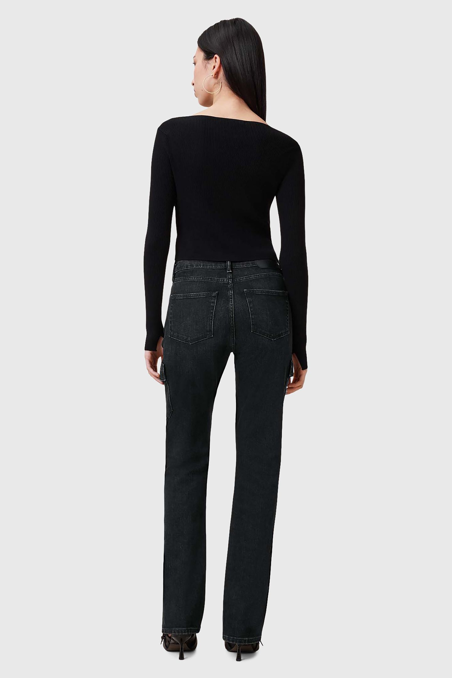 HOLLIS CARGO BOOTCUT WASHED BLACK 4