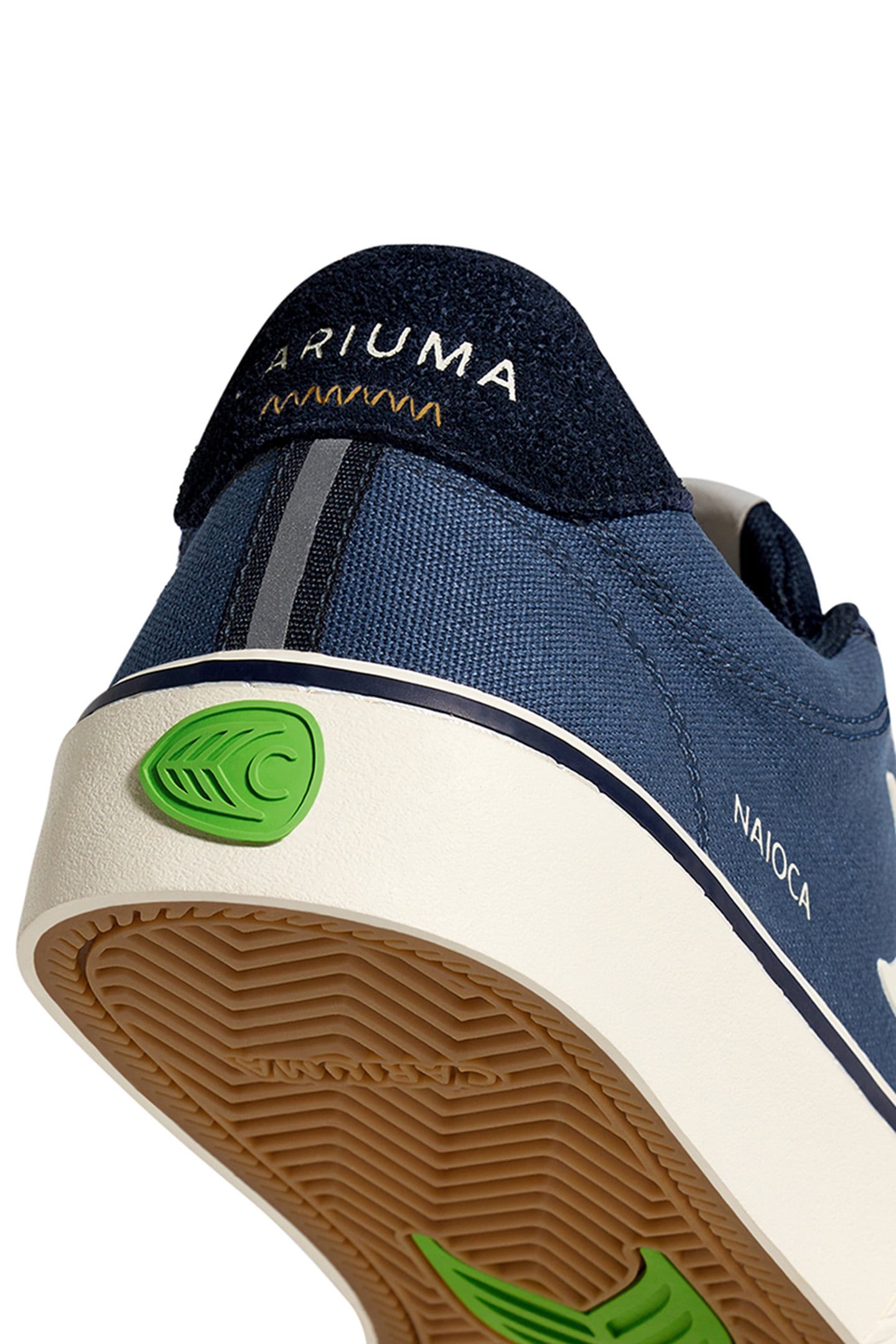 NAIOCA PRO NAVY SUEDE SHADOW BLUE CANVAS IVORY LOGO SNEAKER 4