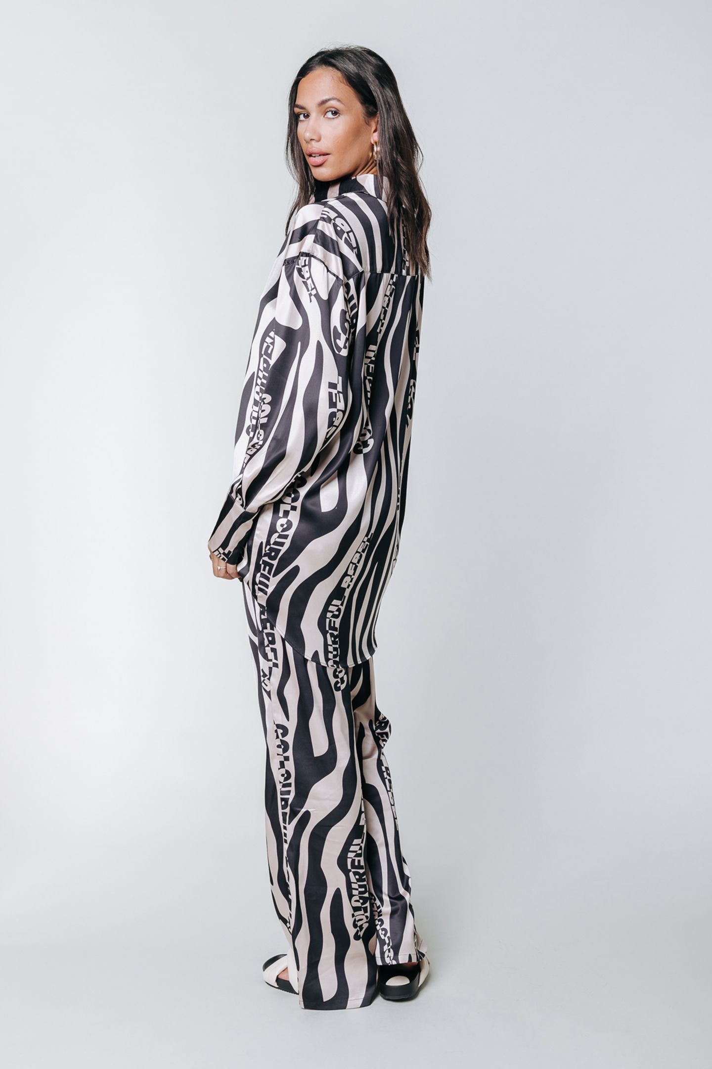 MELODY ZEBRA STRAIGHT PANTS SAND 3