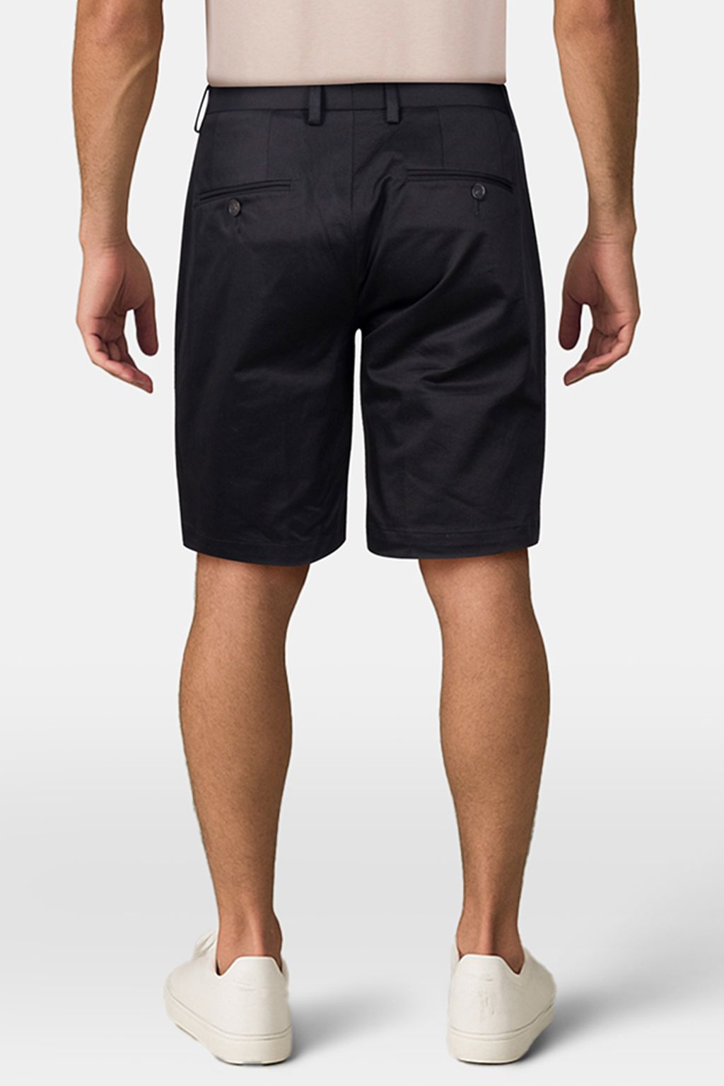 HAMPTON STRETCH COTTON CHINO SHORTS — BLACK 2