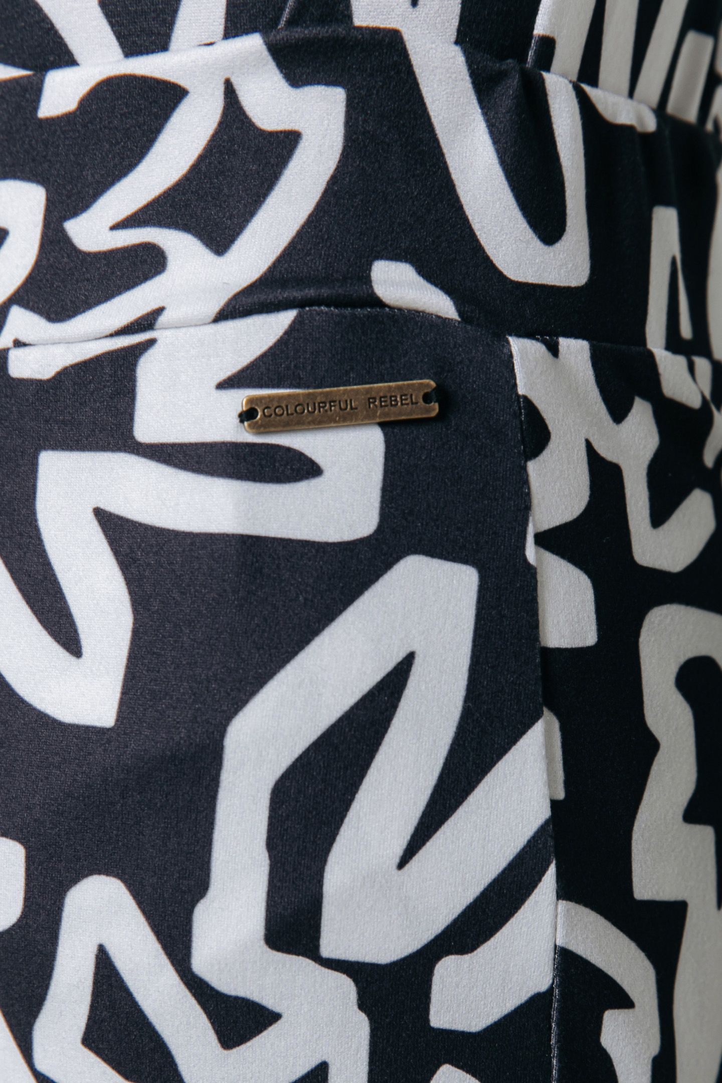 MARKER PEACHED EXTRA FLARE PANTS BLACK/WHITE 6